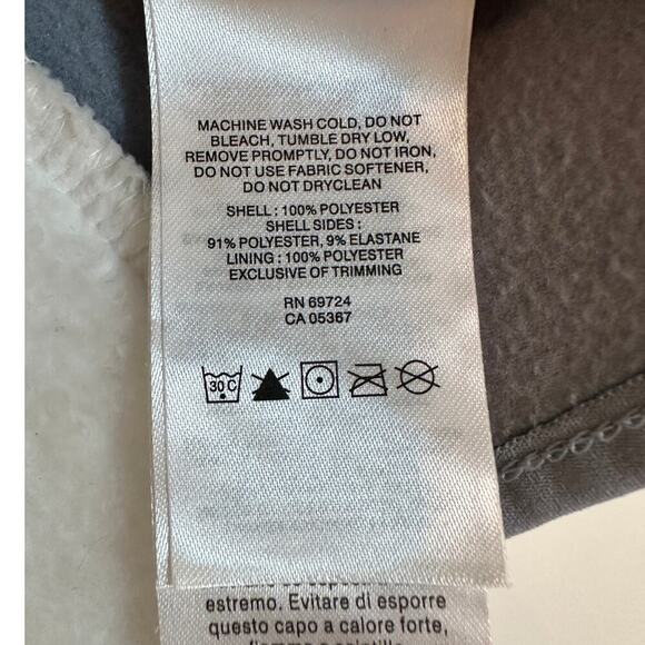 Columbia Size XS White and Gray Fleece Zip Up High Neck Jacket Outdoor Winter - Picture 8 of 12